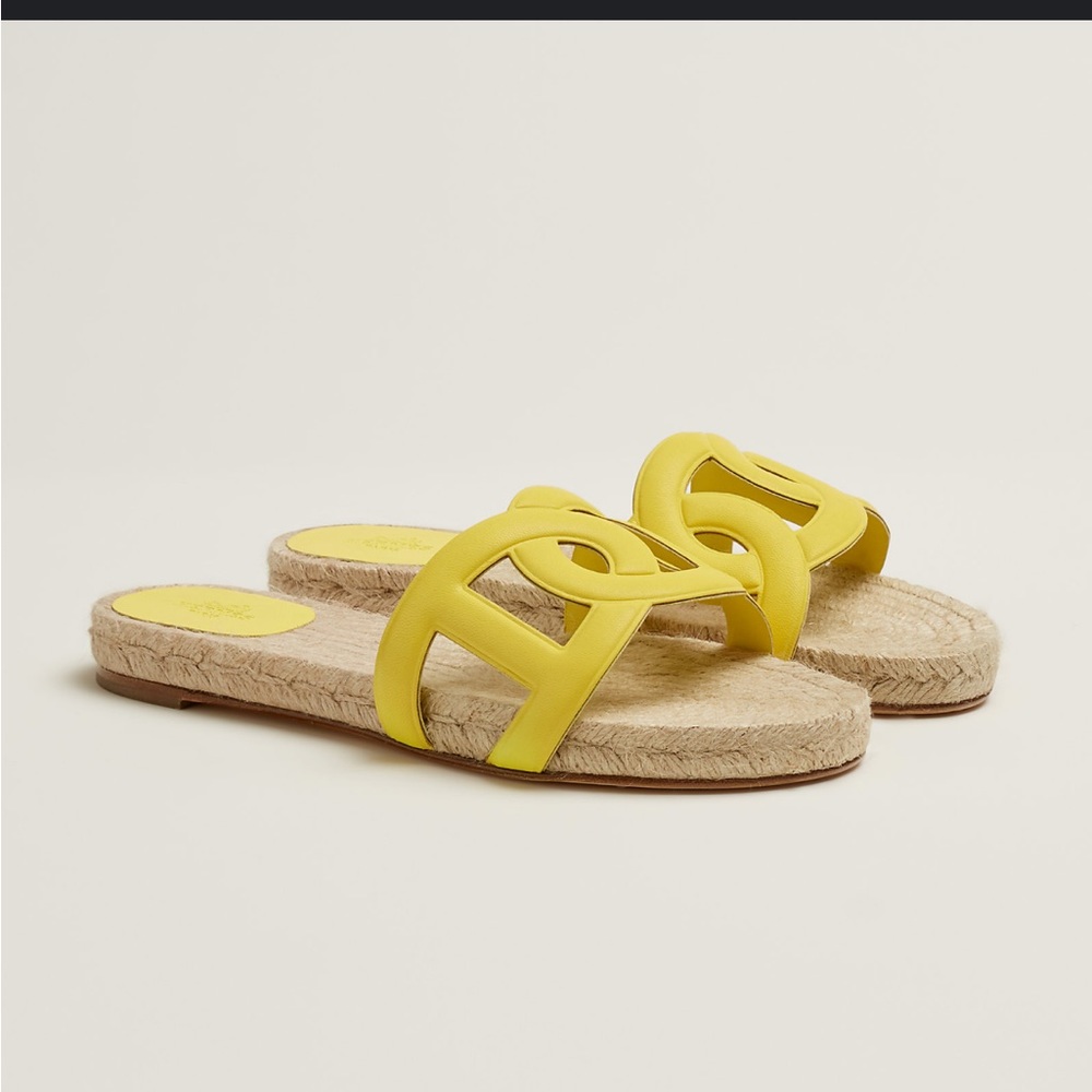 Hermes Yellow Sandals